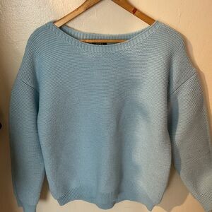 Jones New York blue cotton sweater